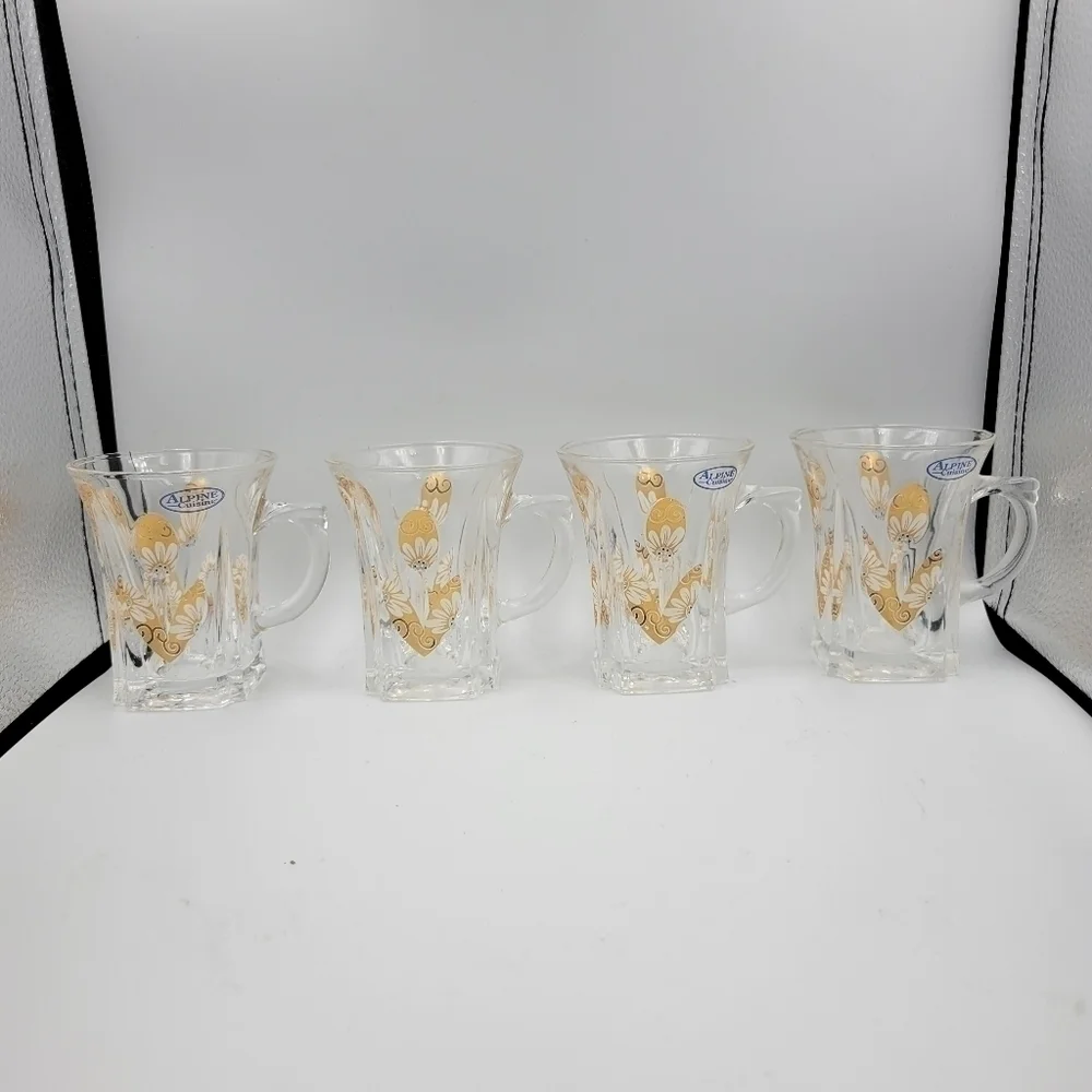 Vintage Alpine Cuisine Cheers Glass Set - set of 4